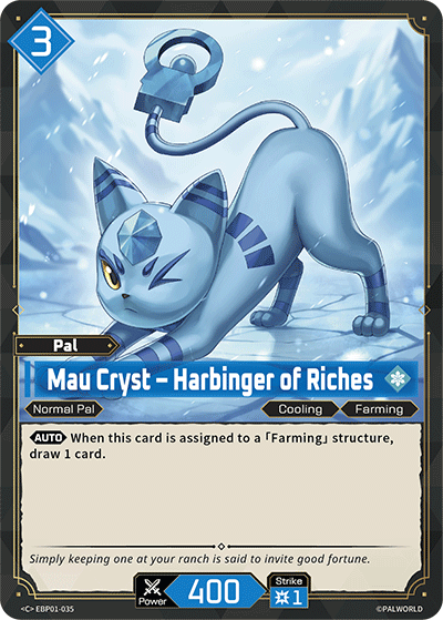 Mau Cryst – Harbinger of Riches Palworld card