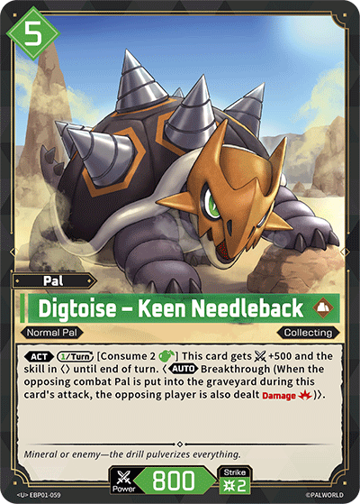 Digtoise – Keen Needleback Palworld card