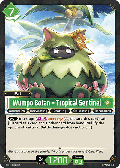Wumpo Botan – Tropical Sentinel Palworld card