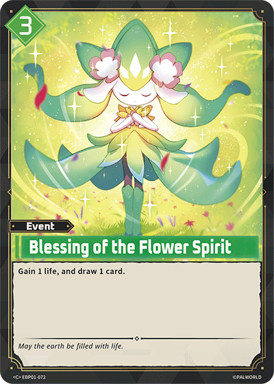 Blessing of the Flower Spirit Palworld card