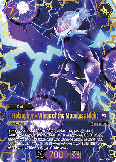 Helzephyr – Wings of the Moonless Night Palworld card