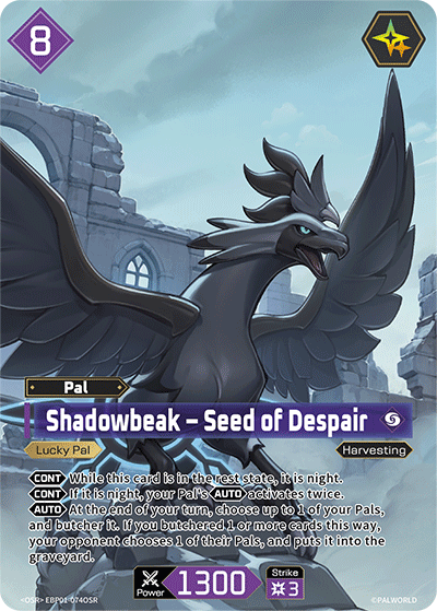 Shadowbeak – Seed of Despair Palworld card