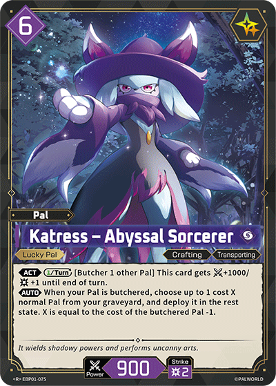 Katress – Abyssal Sorcerer Palworld card