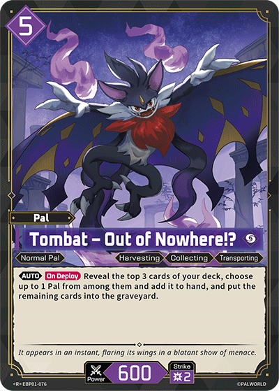 Tombat – Out of Nowhere!? Palworld card
