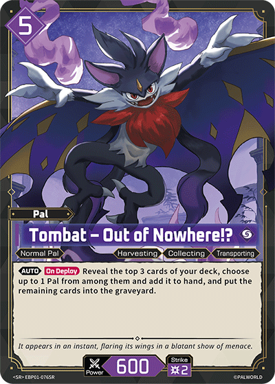 Tombat – Out of Nowhere!? Palworld card