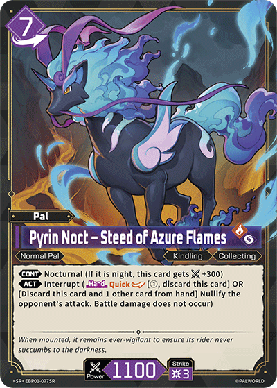 Pyrin Noct – Steed of Azure Flames Palworld card