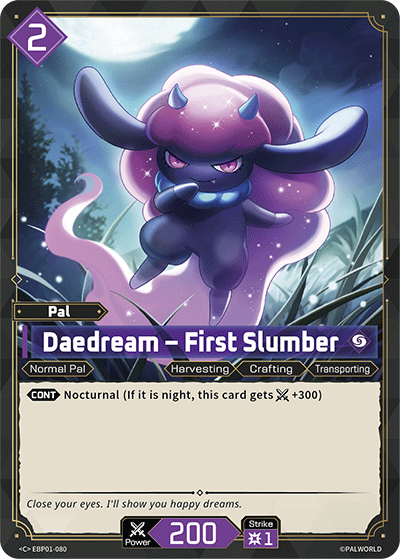 Daedream – First Slumber Palworld card