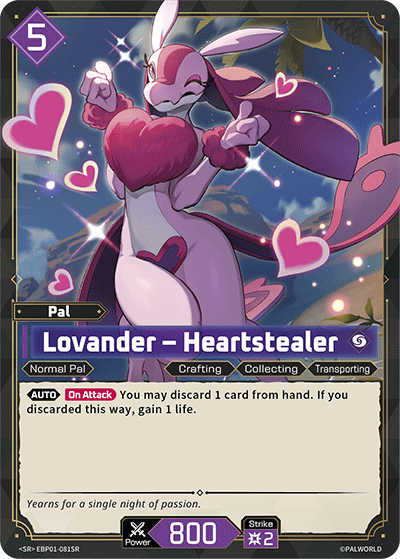 Lovander – Heartstealer Palworld card