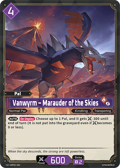 Vanwyrm – Marauder of the Skies Palworld card