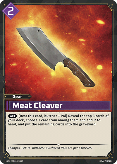 Meat Cleaver Palworld card