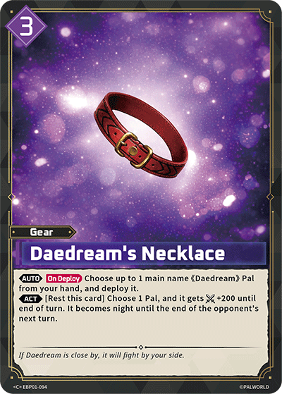Daedream's Necklace Palworld card