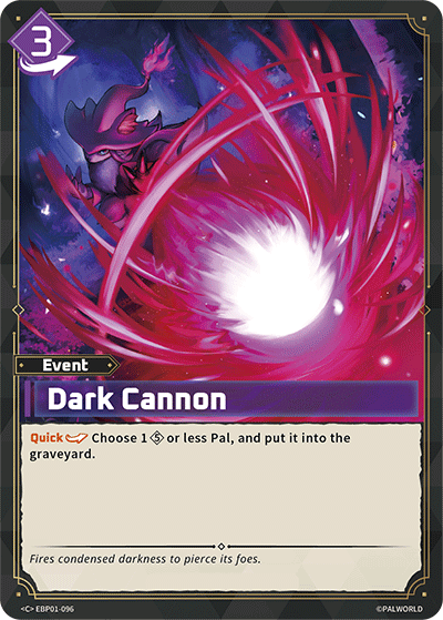 Dark Cannon Palworld card