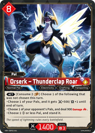 Orserk – Thunderclap Roar Palworld card