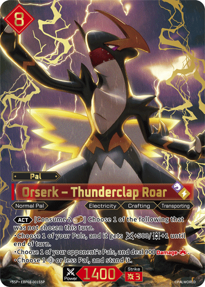Orserk – Thunderclap Roar Palworld card