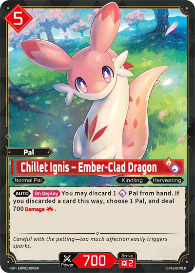 Chillet Ignis – Ember-Clad Dragon Palworld card