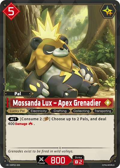 Mossanda Lux – Apex Grenadier Palworld card