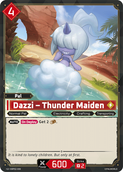 Dazzi – Thunder Maiden Palworld card