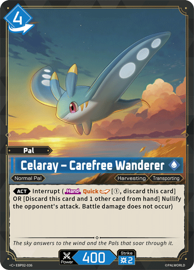 Celaray – Carefree Wanderer Palworld card