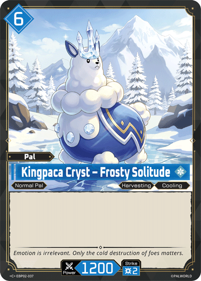 Kingpaca Cryst – Frosty Solitude Palworld card
