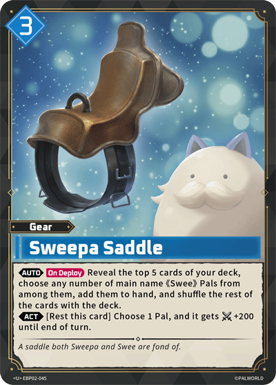 Sweepa Saddle Palworld card