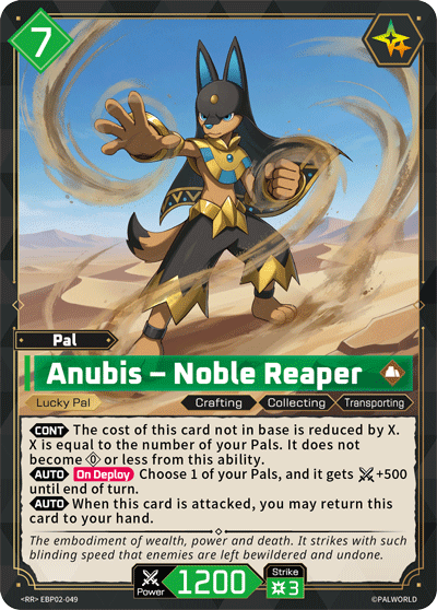 Anubis – Noble Reaper Palworld card