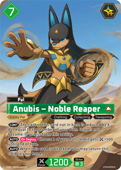 Anubis – Noble Reaper Palworld card