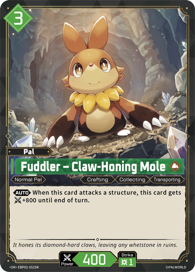 Fuddler – Claw-Honing Mole Palworld card