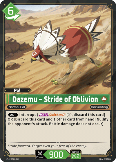 Dazemu – Stride of Oblivion Palworld card