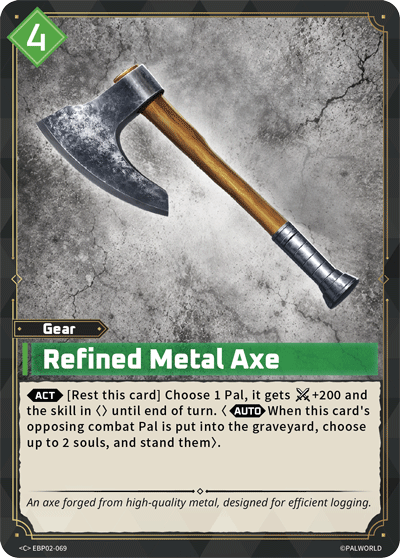 Refined Metal Axe Palworld card