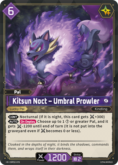 Kitsun Noct – Umbral Prowler Palworld card