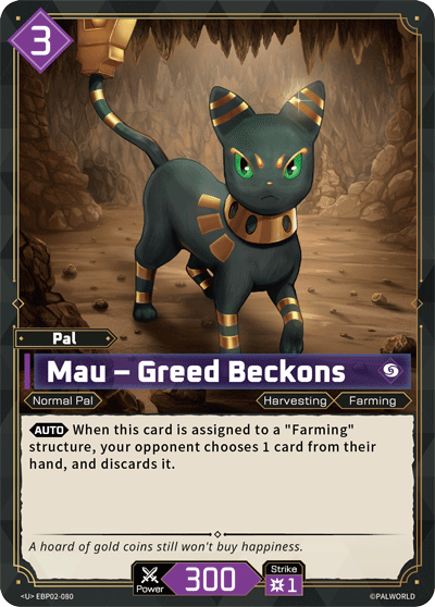 Mau – Greed Beckons Palworld card