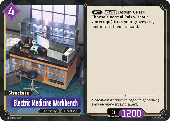 Electric Medicine Workbench Palworld card