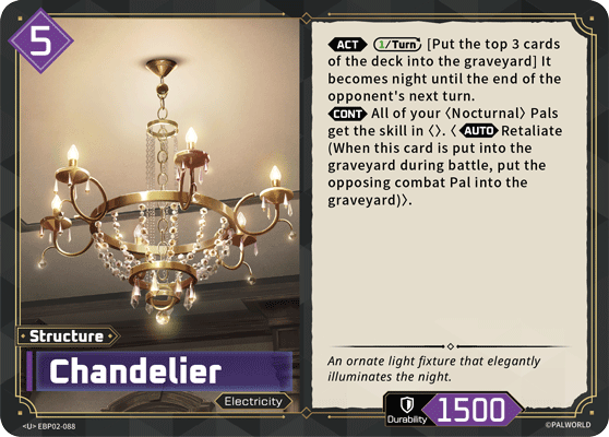 Chandelier Palworld card