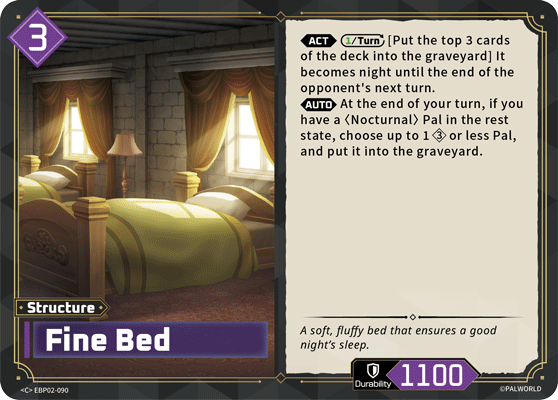 Fine Bed Palworld card
