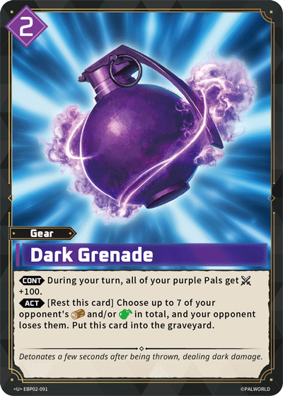 Dark Grenade Palworld card