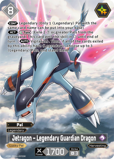 Jetragon – Legendary Guardian Dragon Palworld card