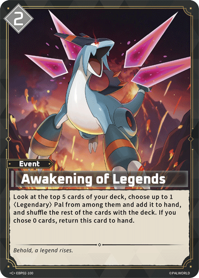 Awakening of Legends Palworld card
