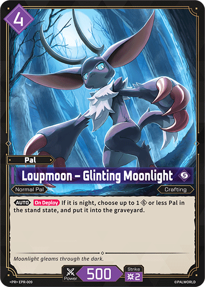 Loupmoon – Glinting Moonlight Palworld card