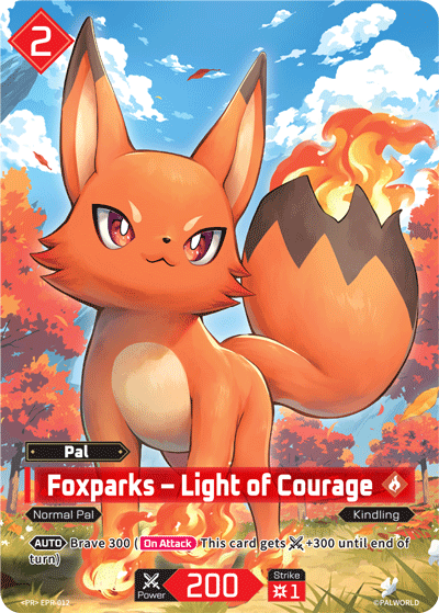 Foxparks – Light of Courage Palworld card