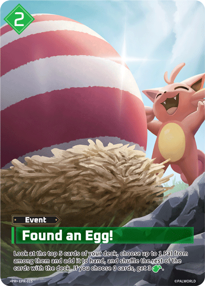 Found an Egg! Palworld card