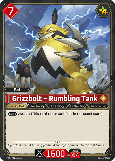 Grizzbolt – Rumbling Tank Palworld card