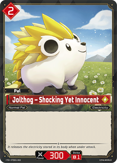 Jolthog – Shocking Yet Innocent Palworld card