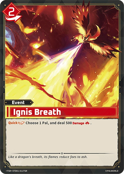 Ignis Breath Palworld card