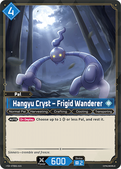 Hangyu Cryst – Frigid Wanderer Palworld card