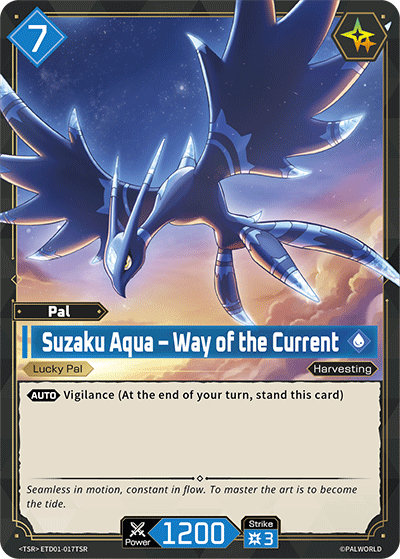 Suzaku Aqua – Way of the Current Palworld card