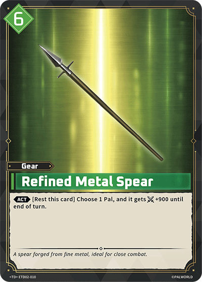 Refined Metal Spear Palworld card