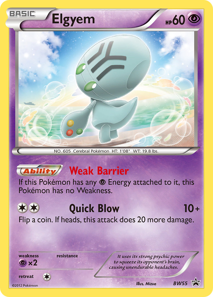 Elgyem Pokémon card