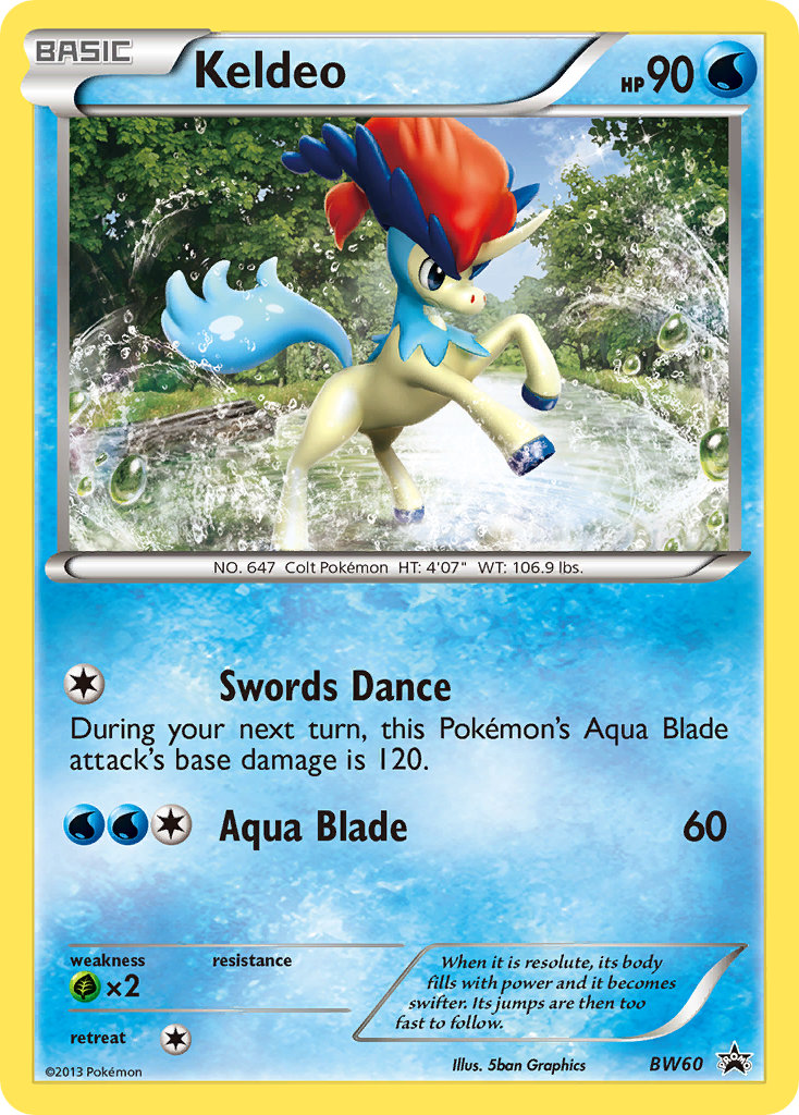 Keldeo Pokémon card