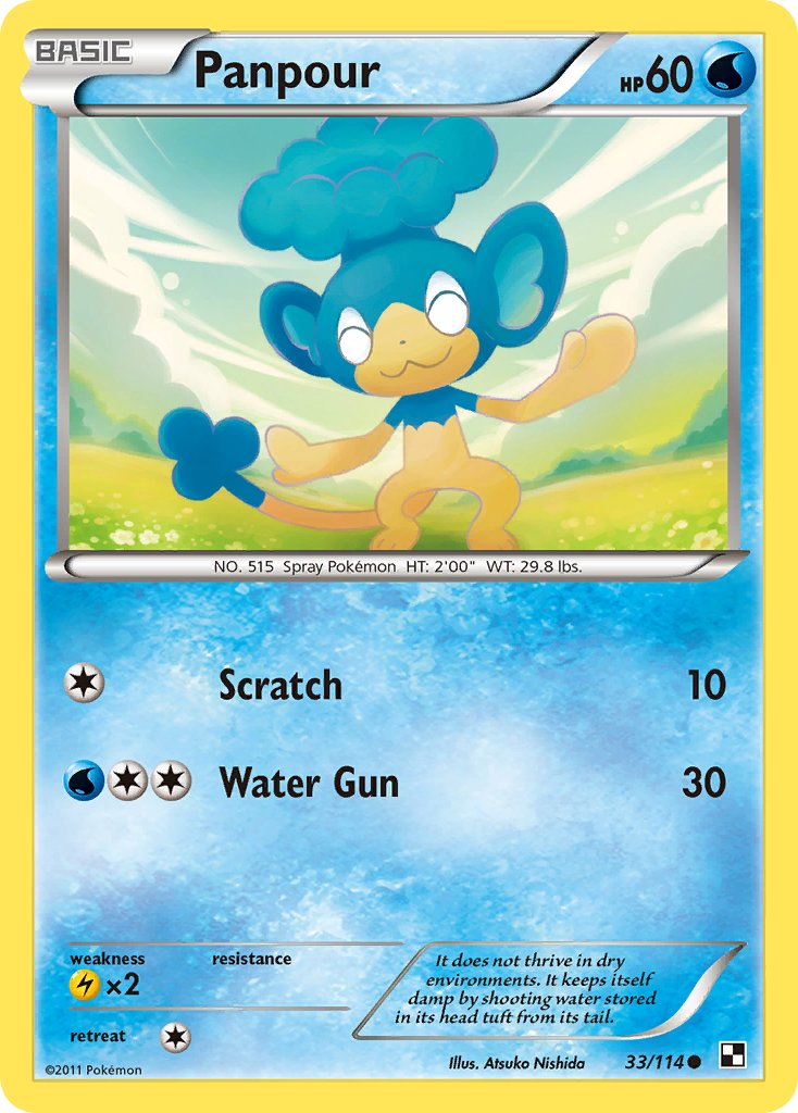 Panpour Pokémon card