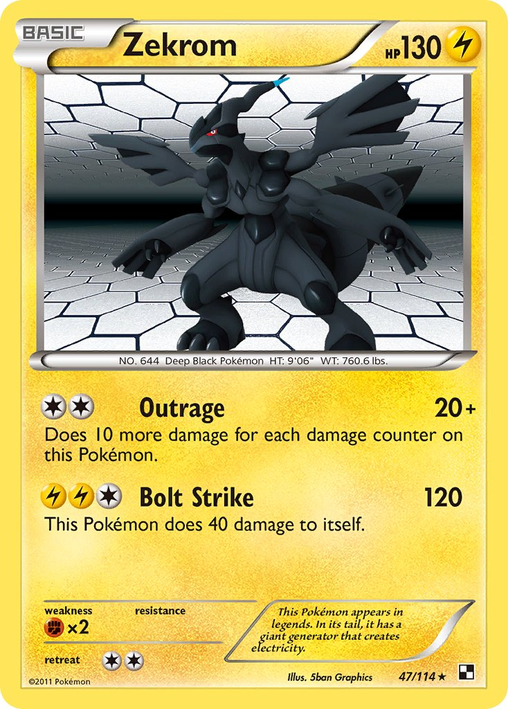Zekrom Pokémon card